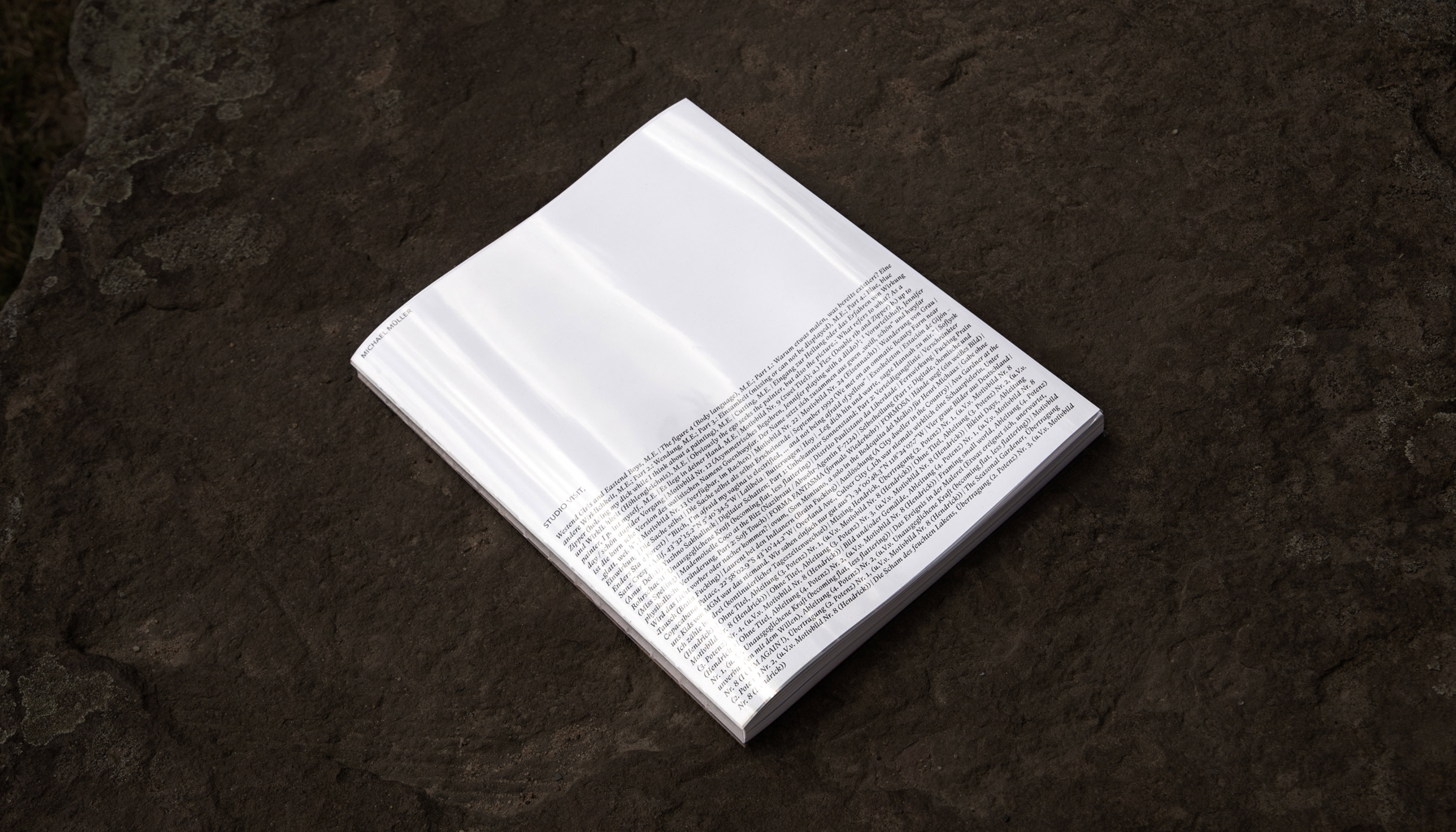 Studio Visit Catalog, Michael Müller, Berlin, editorial design, publication, print