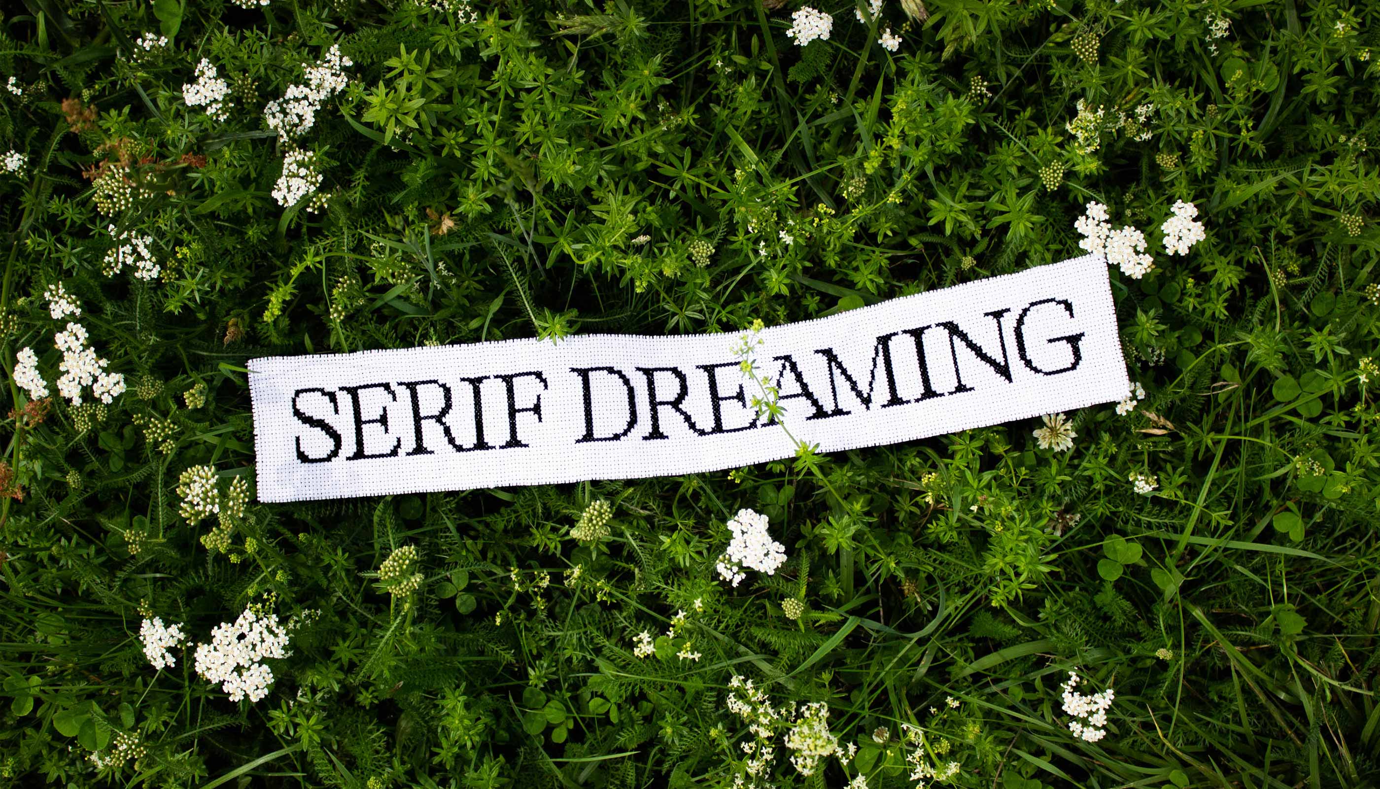 embroidery, typography, textile design