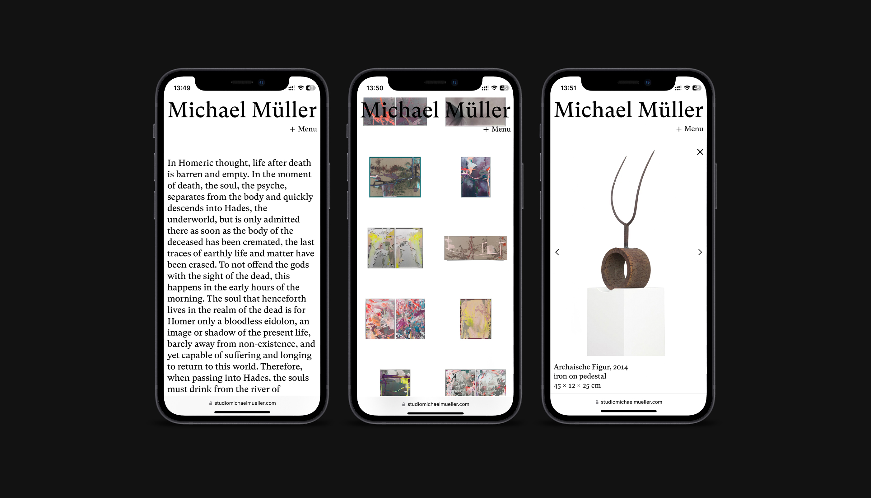 Studio Michael Müller, web design, visual identity, branding