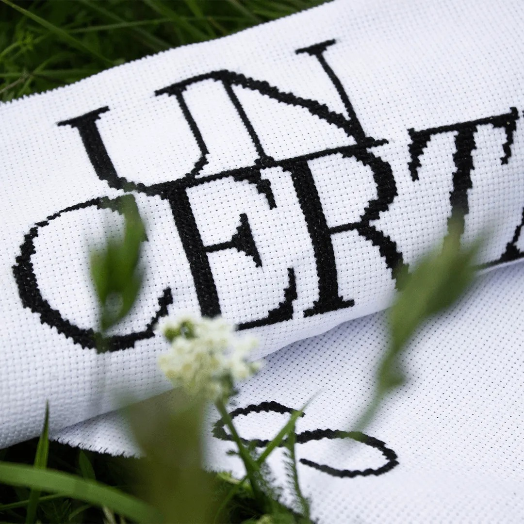 embroidery, typography