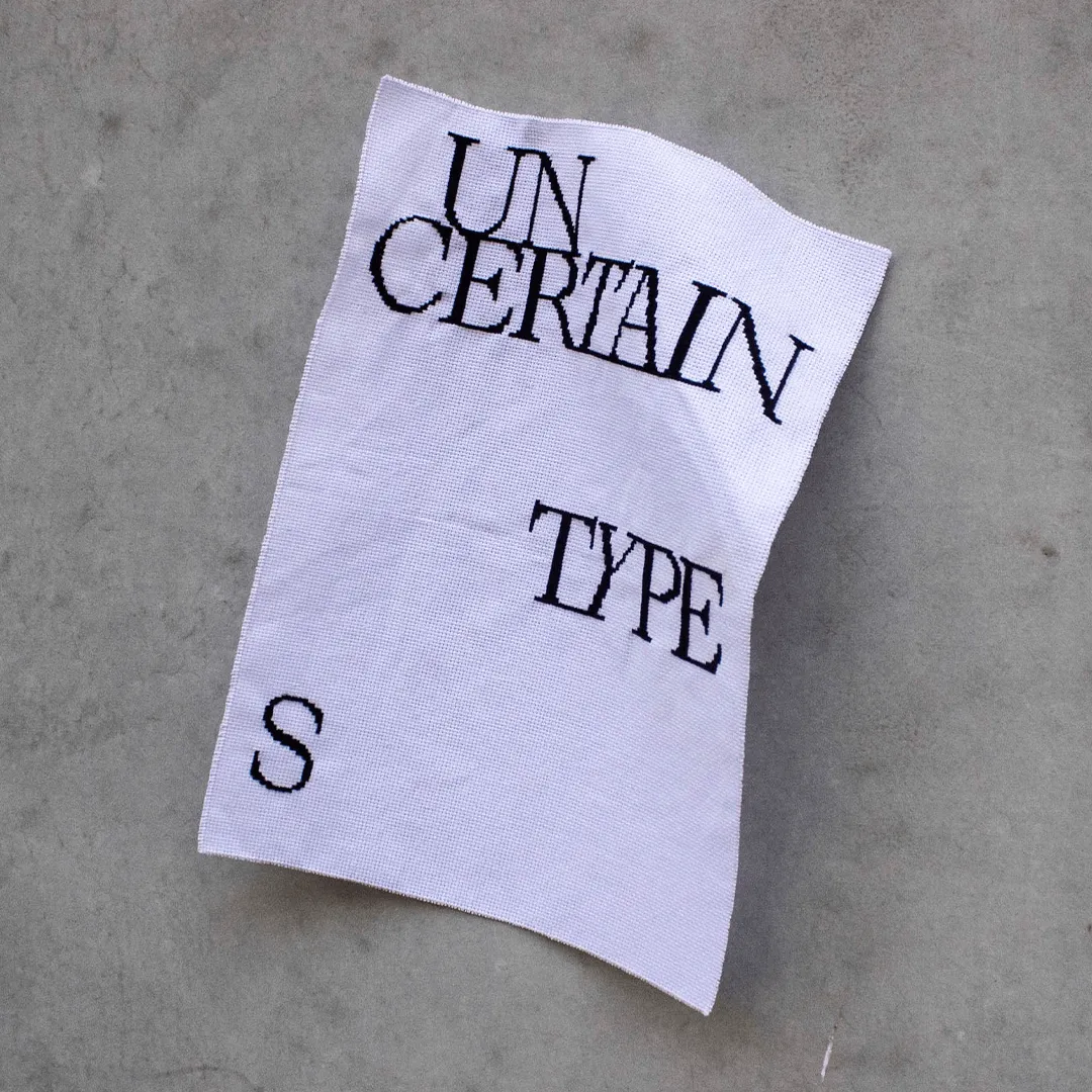 embroidery, typography