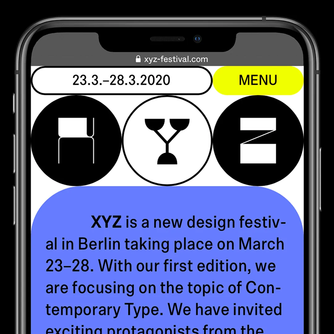 xyz design festival berlin, branding, visual identity, logo design, web design, poster design