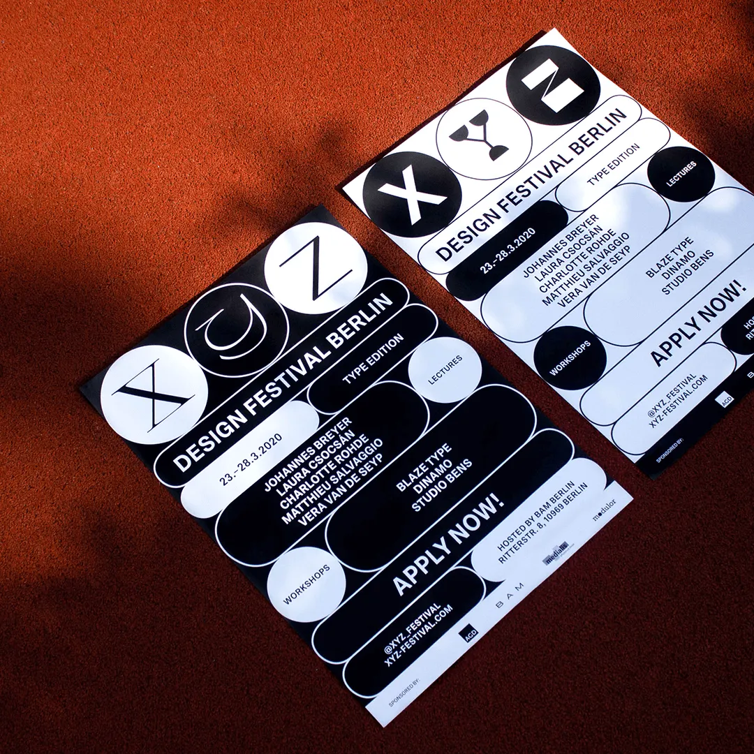 xyz design festival berlin, branding, visual identity, logo design, web design