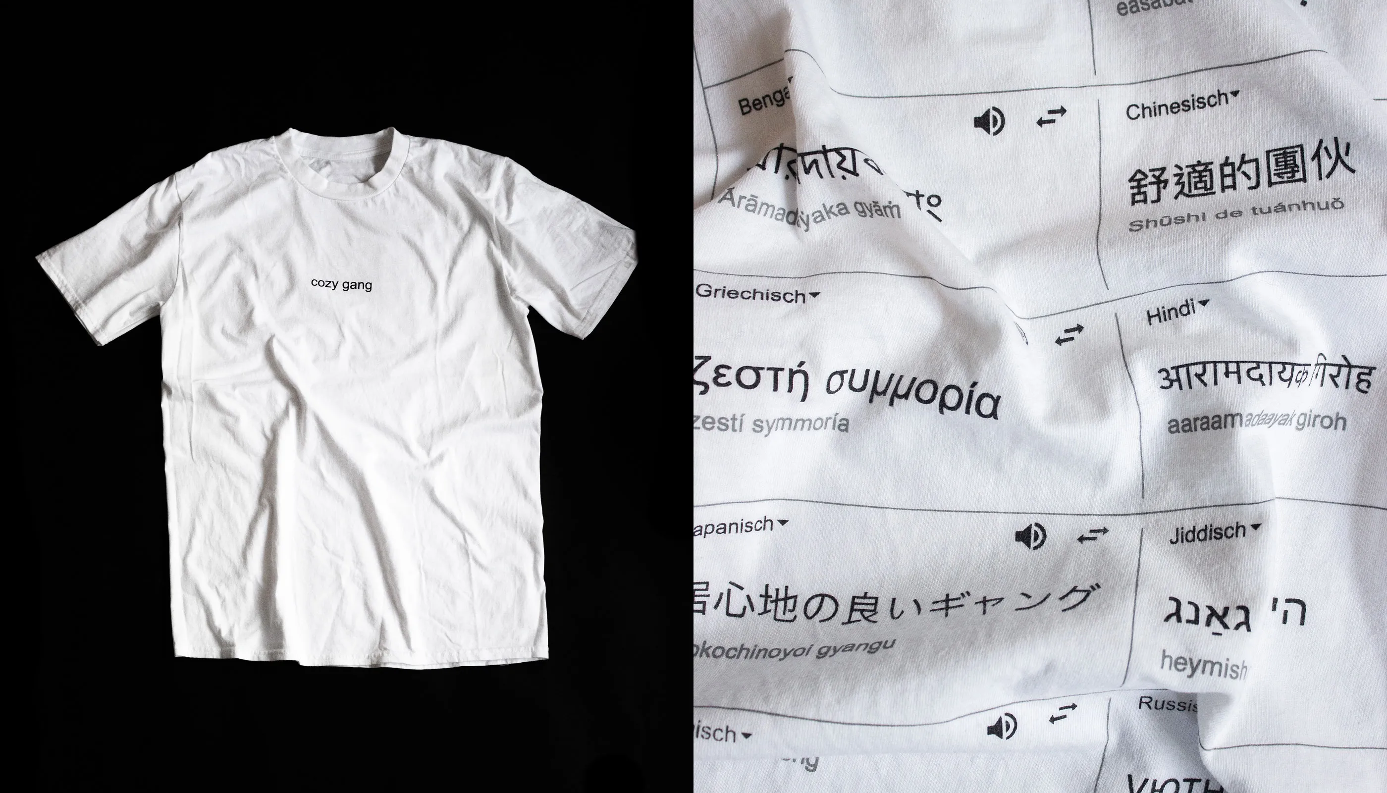 Cozy Gang, Shirt design, screen printing on textile, Merchandise