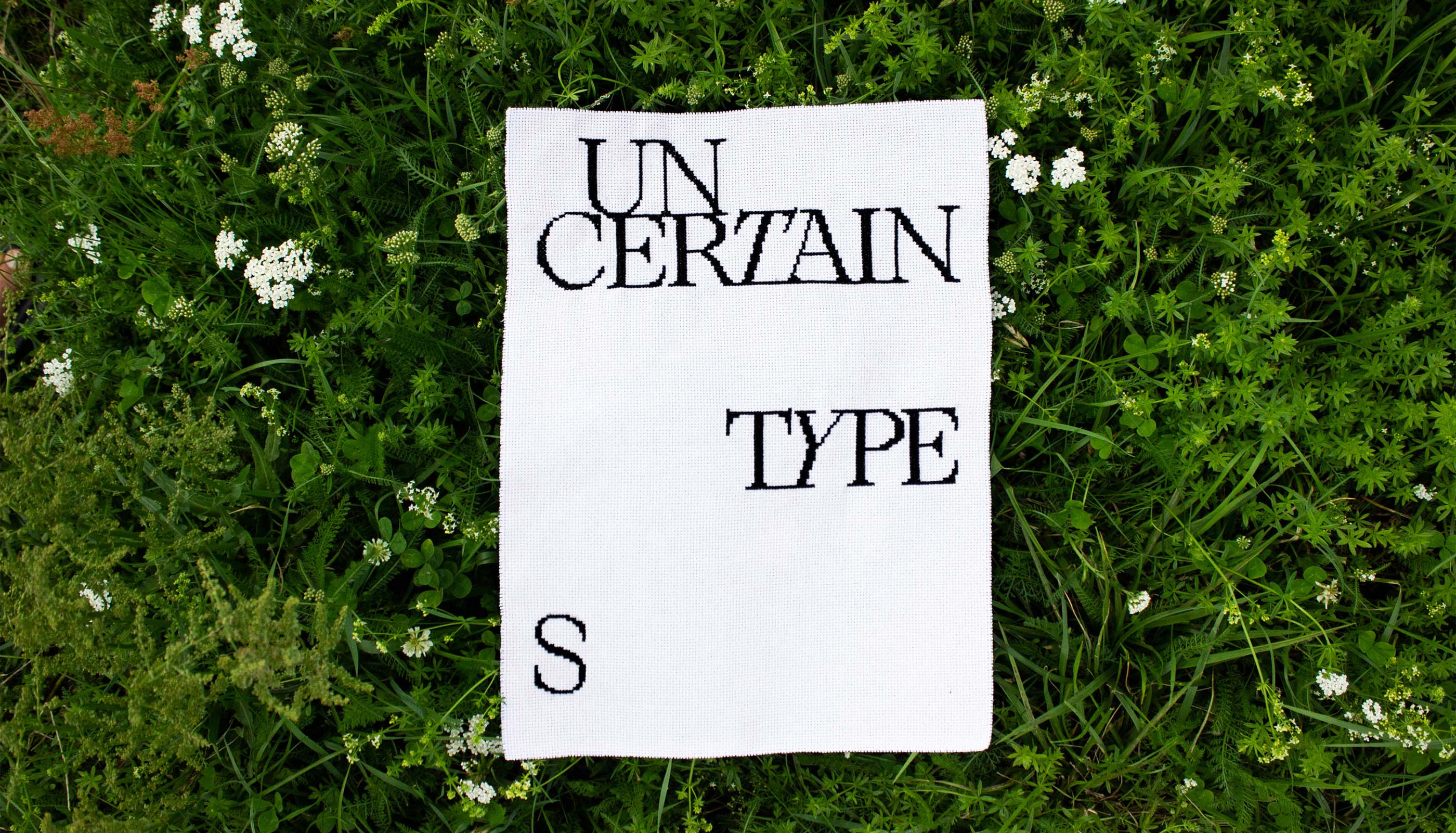 embroidery, typography, textile design