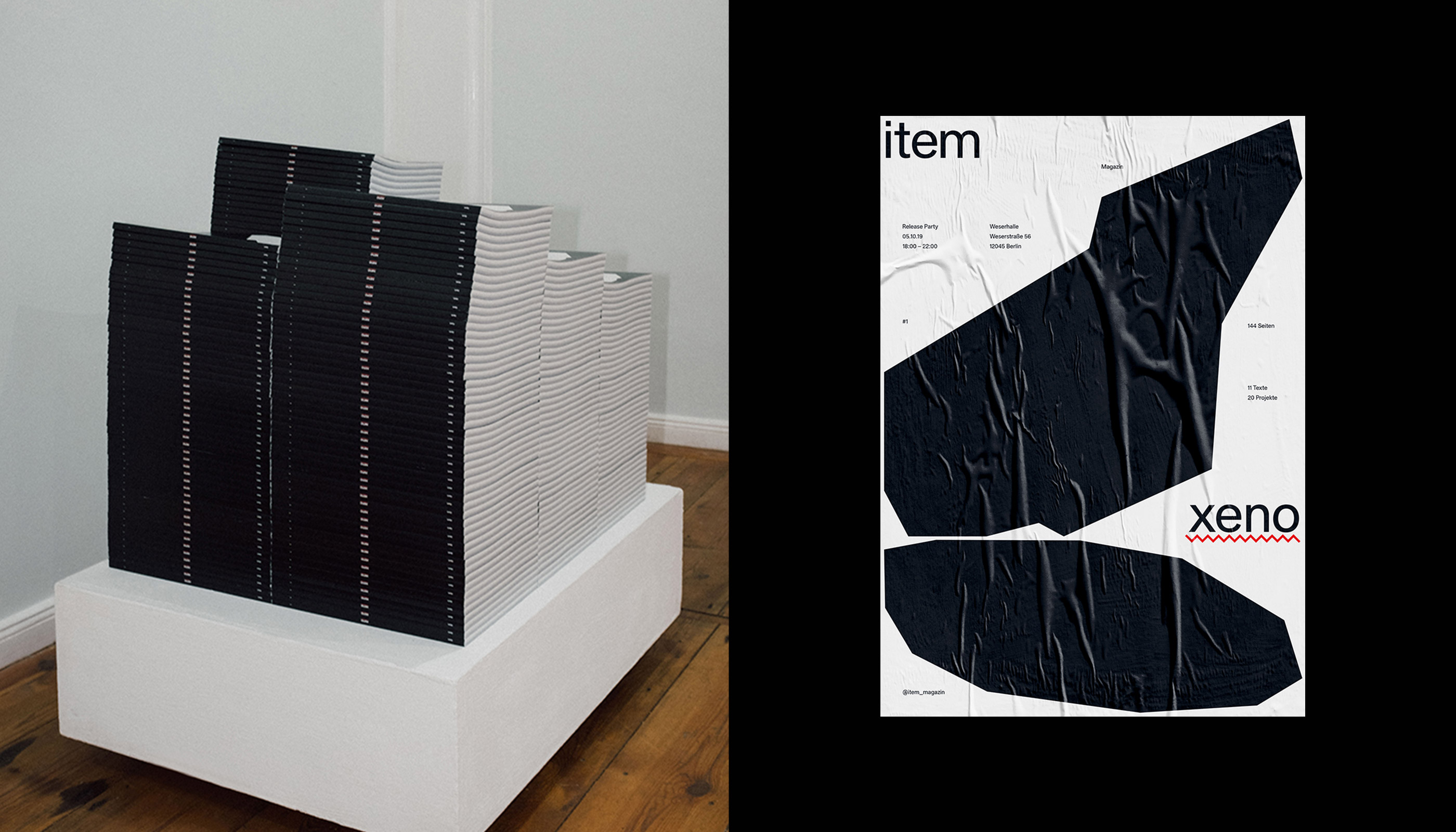 item Magazin #1, editorial design, student magazine, publication, poster design, logo design, visual identity, branding