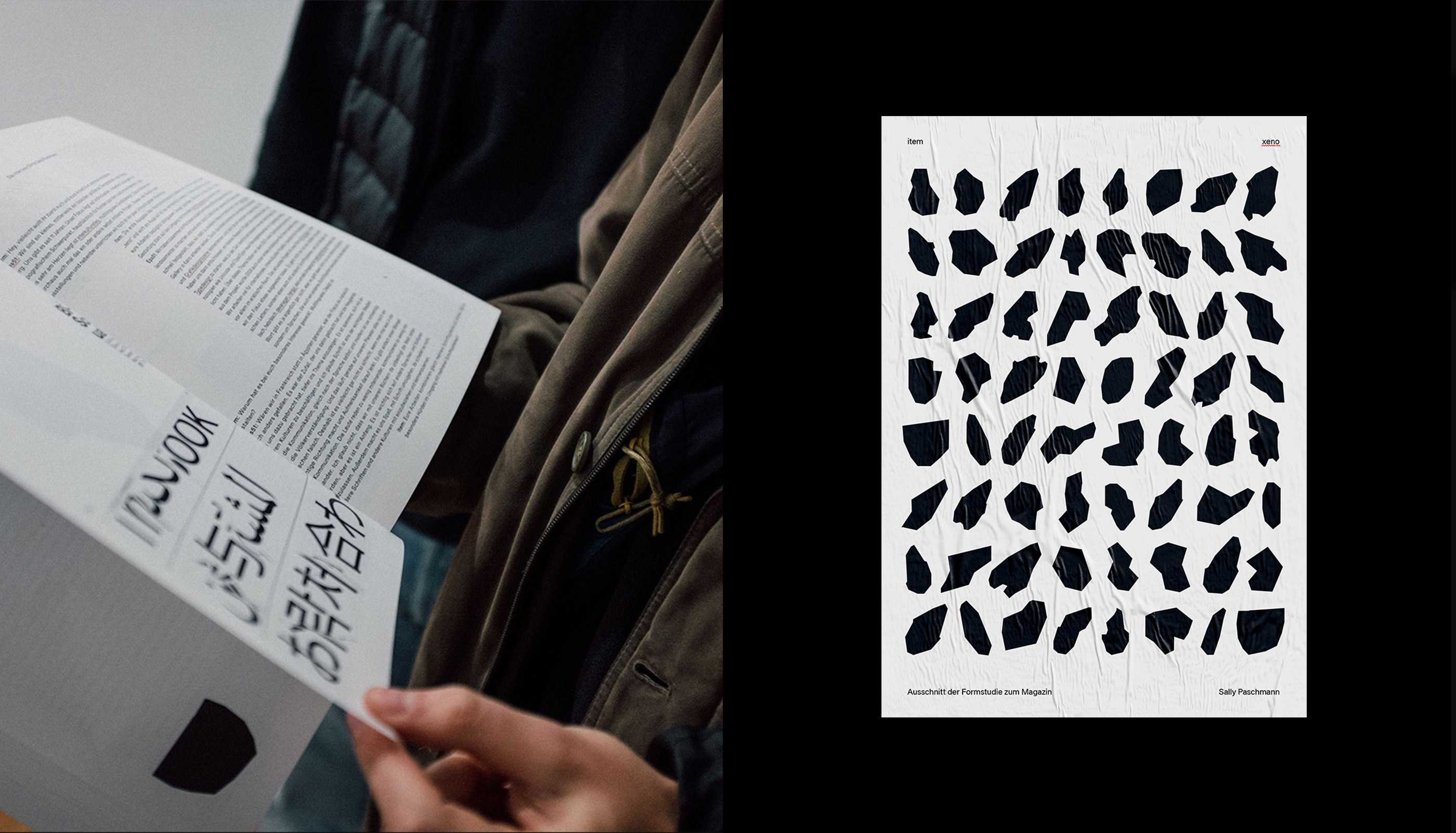 item Magazin #1, editorial design, student magazine, publication, poster design, logo design, visual identity, branding